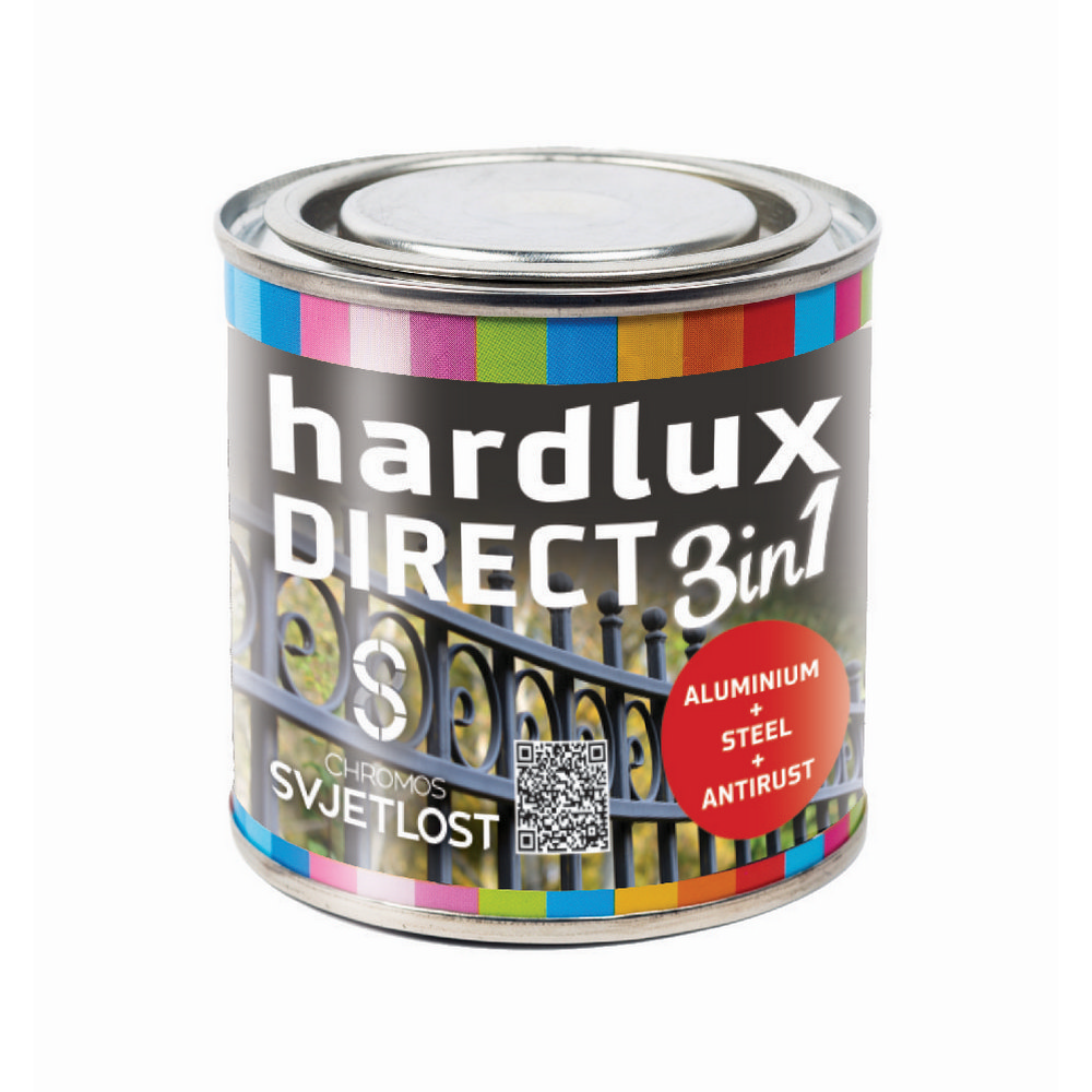 1564 Boja za metal CHROMOS SVJETLOST HARDLUX 3U1 CRNI RAL 9005 0,2L