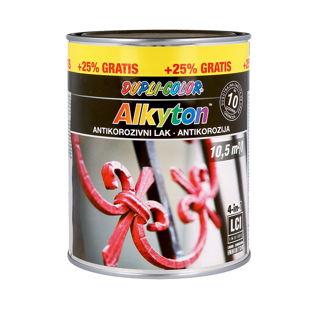 Boja za metal MOTIP DUPLI ALKYTON CRNA MAT 937ML