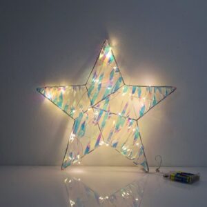 LMP4 LED lampice zvijezda 30L/38x2xh36cm 3AA iris traka WW