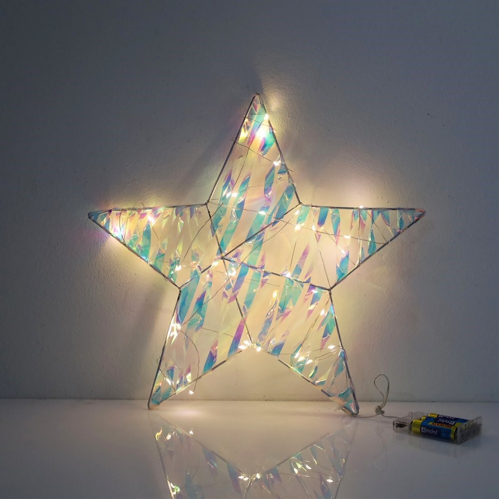 LMP4 LED lampice zvijezda 30L/38x2xh36cm 3AA iris traka WW