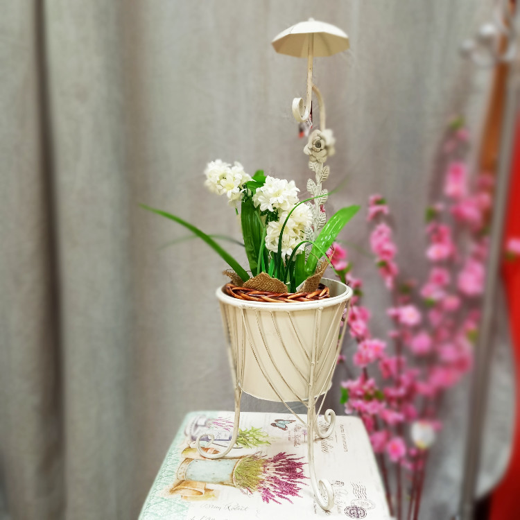 56887 STALAK ZA CVIJEĆE DEKORATIVNI METALNI S KIŠOBRANOM